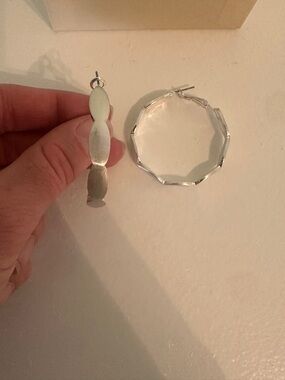 Silver-Tone Hoop Earrings - Women's Fashion Jewelry